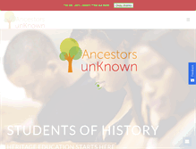 Tablet Screenshot of ancestors-unknown.org
